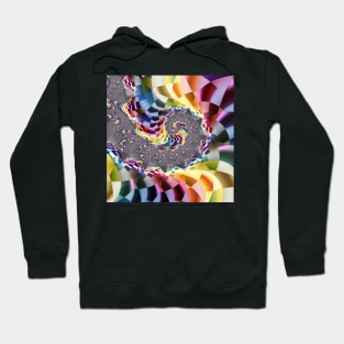 colourful spiralling rainbow pattern Hoodie